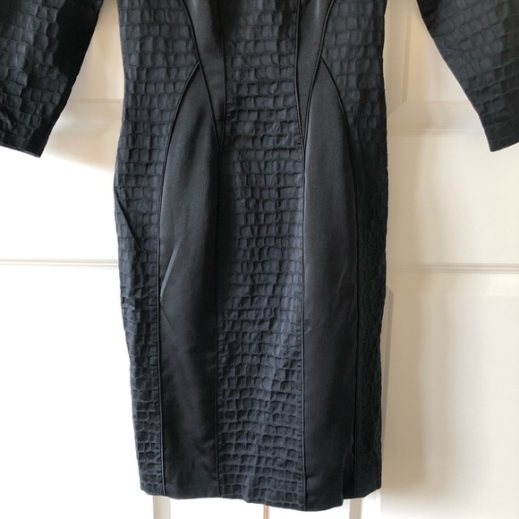 Hugo Boss Darling Embossed Black Sheath Dress - Picture 2 of 14